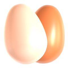 chicken egg 3d icon illustration