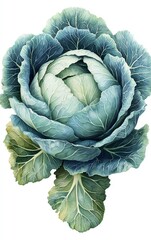 Obraz premium Beautiful decorative cabbage leaves high resolution for isolate image