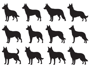 AUSTRALIAN KELPIE DOG SILHOUETTE