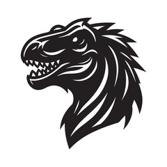 Dinosaur silhouette vector illustration