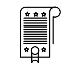 certificate icon,Awards Trophies and winning certificate themed thin line Icon set