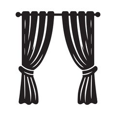 Window silhouette vector on white vector illustration