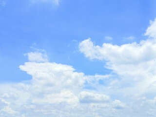Minimal style background image, clear sky with few floating clouds, beautiful and natural.