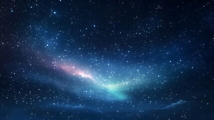 Obraz premium Aurora borealis with stars twinkling in the clear Arctic sky