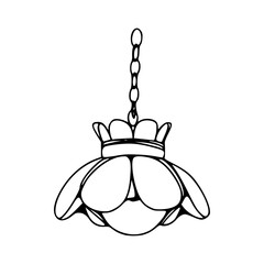 ornate hanging light fixture illustration