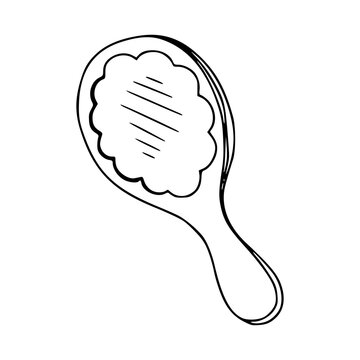 recommend clip art: vintage hand mirror doodle