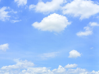 Minimal style background image, clear sky with few floating clouds, beautiful and natural.
