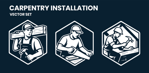 Electrical Installation Vector Set Simple Clean Illustration