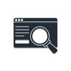 Black UI or UX design icon isolated on white background. Vector