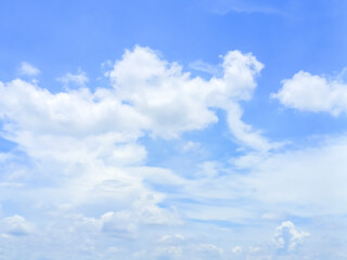 Minimal style background image, clear sky with few floating clouds, beautiful and natural.