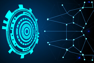 Obraz premium Abstract technology Futuristic interface.Technology banner elements.Vector illustration.