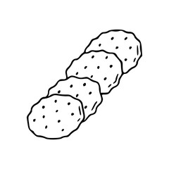 homemade biscuits stack concept