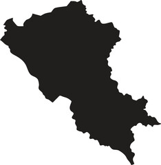 Armenia black map silhouette vector style with white background