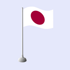 Japan flag, Japan table flag, Japan flag icon vector isolated on white background