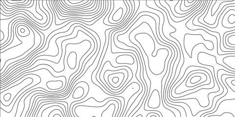Topographic beautiful white and black contour topo wavy pattern map line design, geography map line, presentation white background. Use for template, wallpaper, web vector illustration.  
