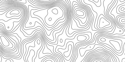 Topographic beautiful white and black contour topo wavy pattern map line design, geography map line, presentation white background. Use for template, wallpaper, web vector illustration.  