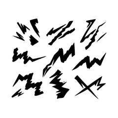 Bold black silhouette vector icon design element for graphic projects