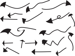 vector illustration of a set of arrow indicator art design