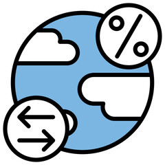 Net Export Blue Black Icon