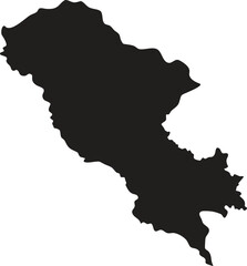 Armenia black map silhouette vector style with white background
