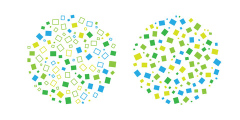 Abstract circle of rectangular background scripts with filler patterns. vector illustration Eps 10