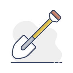 Garden shovel isolated vector icon