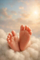 Baby Feet in the Clouds