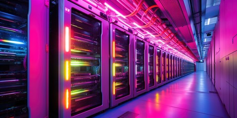 server room in a data center