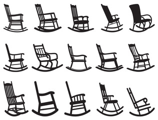ROCKING CHAIRS SILHOUETTE