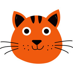 Cat Face Illustration