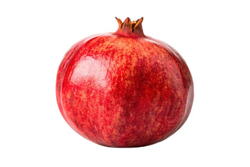  Ripe Whole Pomegranate isolated on white background.  Fresh Super fruit Rich in Antioxidants & Nutrients