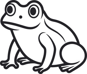 vector illustration of cartoon frog