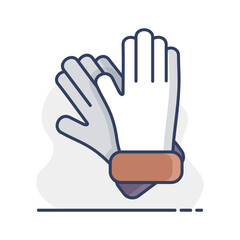 Gardening gloves for work isolated vector icon
