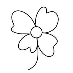 Single flower vector illustration
