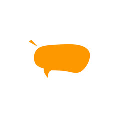 colored blank speech bubble for text, chat, message box. Vector illustration speech balloon with dialog sign communication frame