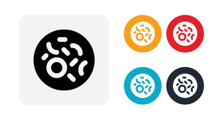 Bacteria icon illustration isolated vector sign symbol