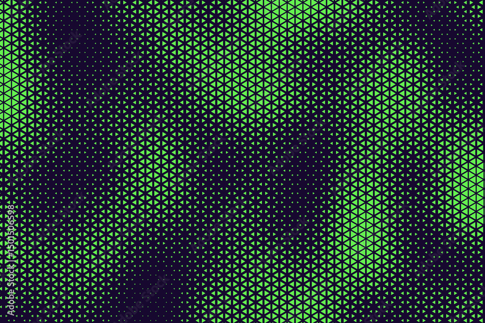 Leinwandbilder Abstract background with blue and green, triangle dots. Triangle halftone geometric background. Halftone triangular retro 80s pattern. Minimal style retro dynamic wallpaper.