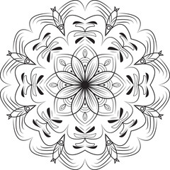 Mandala flower design vactor