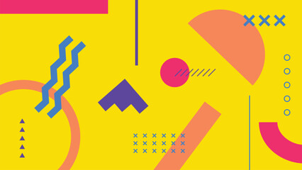 Bold Abstract Geometry on Yellow Background