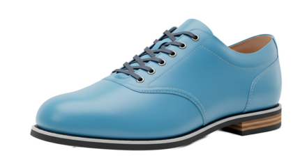 Skyblue shoe with layered heel