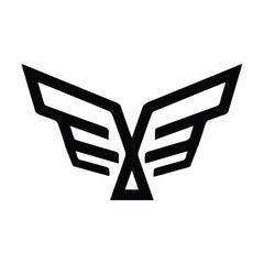 Modern Abstract Winged Symbol Logo.