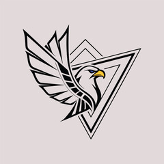 Modern Abstract Winged Symbol Logo.
