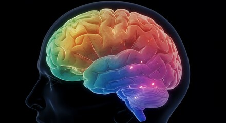 The Human Brain: A Symphony of Color and Neural Activity