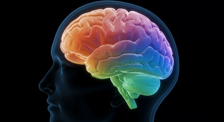 Human Brain Anatomy: A Colorful 3D Model