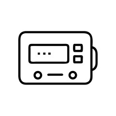 Fototapeta premium Simple Outline Blood Glucose Meter Device Medical Diagnostic Icon