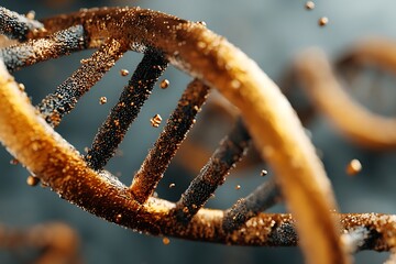 Golden DNA helix in motion