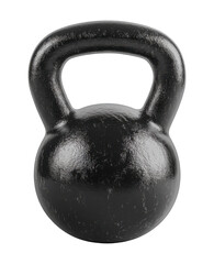 Shiny Iron Kettlebell Isolated on a Transparent PNG Image