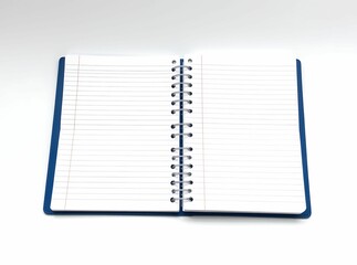 Open Notebook: An open notebook presents a clean slate of possibilities, its crisp white pages awaiting the imprint of ideas, thoughts, and the start of new beginnings.