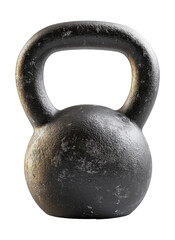 Fototapeta premium Metal Kettlebell Weight for Strength Training on a Transparent PNG Image