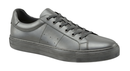 Sleek gray sneaker muted modern footwear